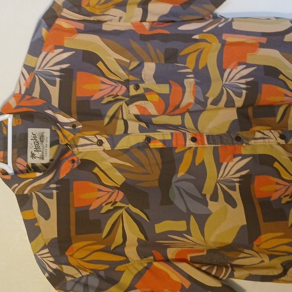 Howler Bros Men's Shirt Size XXLARGE Mansfield Shirt Abstract Savannah:Petrol - Picture 2 of 4